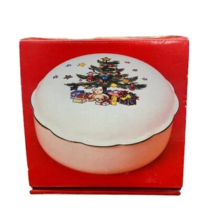 Nikko Navidad Bon Bon Plato Tazón Tapa Baratija Árbol Nueva Caja Vacaciones - Imagen 1 de 8