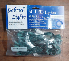 NEW LED LIGHT STRING 50 5MM BULBS GABRIEL LIGHTS INDOOR OUTDOOR HOLIDAY LIGHTING