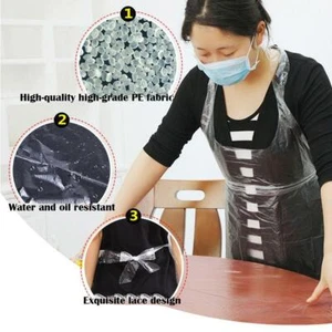 5/20/30/50x Disposable Aprons kitchen Children For Painting Cooking Barbecue New - Picture 1 of 12