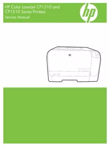 HP Laserjet CP1210 CP1510 Series Service Manual (Contains Parts and Diagrams) - Picture 1 of 1