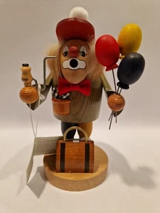 D2-BD KWO ERZGEBIRGE VOLKSKUNST RÄUCHERMÄNNCHEN RÄUCHERMANN CLOWN RÄUCHERFIGUR - Bild 1 von 7