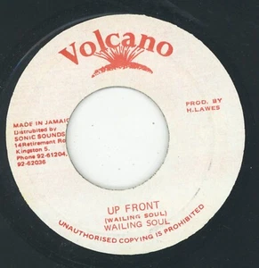 " UP FRONT." the wailing souls. VOLCANO 7in 1981. - Picture 1 of 2