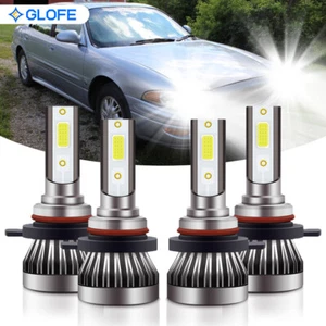 4 un. de 6000 k bombillas LED blancas de haz alto bajo para Buick LeSabre 2000-2005 - Imagen 1 de 10