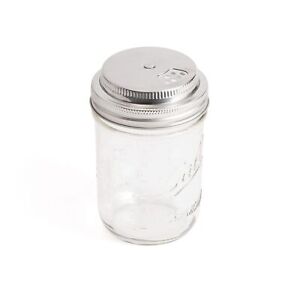 Stainless Steel Spice Shaker, Wide Mouth Mason Jar Spice Lid