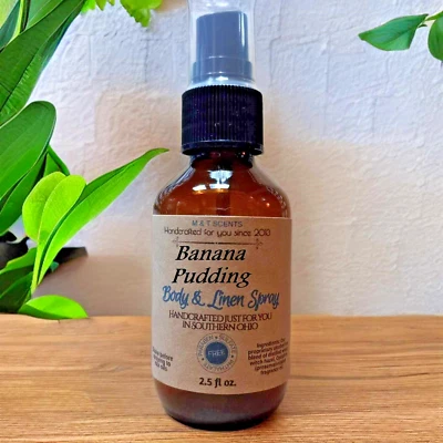 Banana Pudding Body Spray Mist 2.5oz – Creamy Banana Sugar Scent - Image 1 of 4