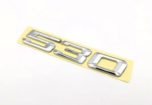 2x Rear Lettering Trunk Boot Badge Emblem Chrome for BMW 530 5 Series Replacment - Picture 1 of 5