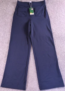 Halara Flex High Waisted Button Ankle Length Work Pants Large Tall Navy Blue - Picture 1 of 15