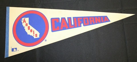 Vintage California Angels Plain Logo Script 30x12 Pennant Cover