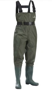 FISHINGSIR HISEA Fishing Waders with Boots Chest Waders Waterproof Men 7 Women 9 - Picture 1 of 6