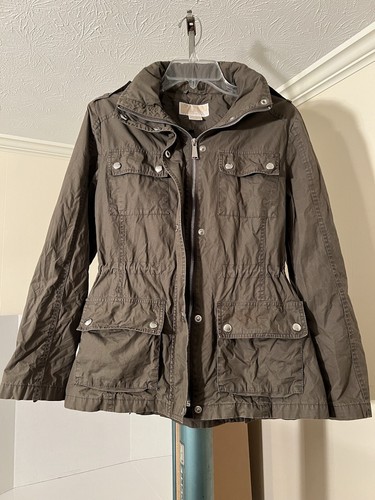 Giacca donna Michael Kors multitasche cappuccio cinch vita taglia small