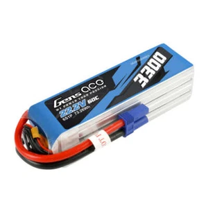 Gens Ace 3300mAh 6S 60C 22.2V Lipo Battery Pack With EC5 Plug - Picture 1 of 5