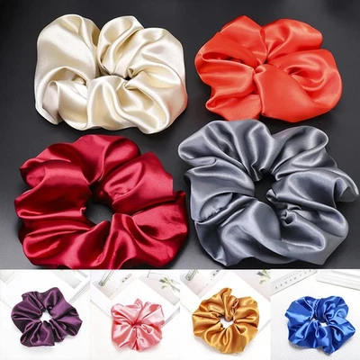 Bright Silk Solid Color Hair Bands Fabric Multicolour Hair Accessories - Image 1 of 4