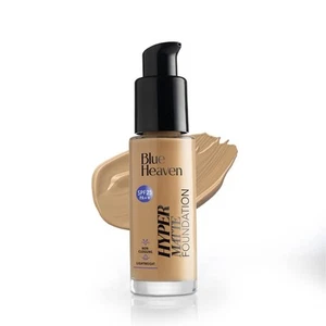 Blue Heaven Hyper Matte Foundation Caramel Dusky Golden Yellow, 30ml - Picture 1 of 8