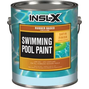 Insl-X 1 Gal. White Satin Rubber Based Pool Paint RP2710092-01 Pack of 2 INSL-X - Imagen 1 de 1