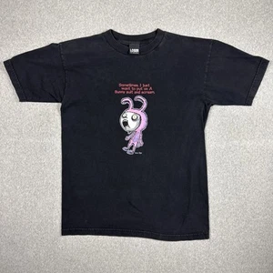 Vintage Roman Dirge T Shirt Medium Black Loser USA Made Short Sleeve Bunny Suit - Picture 1 of 8