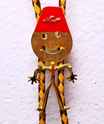 Corbata Shiner Bolo - Puntas de latón - Cuerda de cuero trenzado - 32” Dije occidental Foto 1 de 4