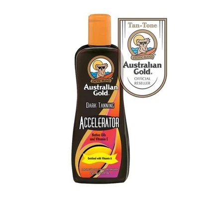 Australian Gold Dark Tanning Accelerator 250ml Sunbed Cream Lotion  - Image 1 of 4