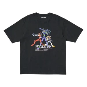 Uniqlo Neon Genesis Evangelion T-Shirt Anime Black Size S - New - Picture 1 of 5