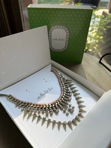 NUEVO Collar Stella & Dot Merci Tono Dorado Rosa Cordón Picos Estrás - Imagen 1 de 11