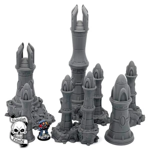 Umbral Covenant Eldar Ancient Sci-Fi Gothic Towers Set Space Elves 28mm Terrain - Picture 1 of 4