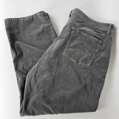 Pantalones de pana Talbots para mujer 20W cintura alta pierna recta gris informal cómodos Foto 1 de 4