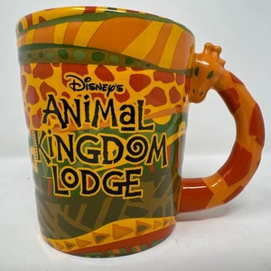Disney World Animal Kingdom Lodge Giraffe Coffee Cup Orange Mug - Picture 1 of 6