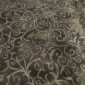 Moda - Gold Designs on Black Cotton Fabric “Rejoice In The Season” - Picture 1 of 2