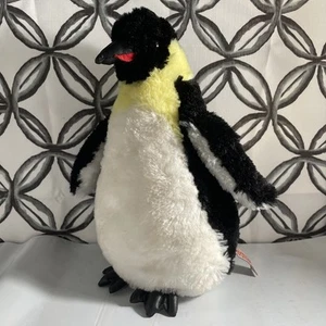 Aurora Kaiserpinguin Plüschtier Stofftier 11 Zoll schwarz weiß gelb realistisches Spielzeug - Bild 1 von 11