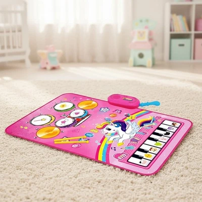 Alfombra de juego musical rosa con baquetas - Regalos ideales para 1 niña mayor Foto 1 de 4