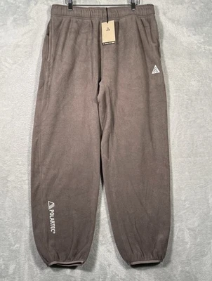 Nike ACG Pants Mens XL-Tall Brown Polartec Fleece Joggers Wolf Tree CV0658-004 - Image 1 of 4