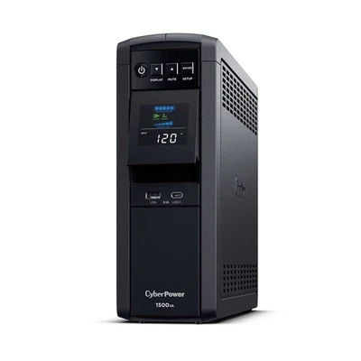 CyberPower PFC Sinewave Computer Battery Backup, 1500VA 1000W UPS, 12 Outlets - Image 1 of 4