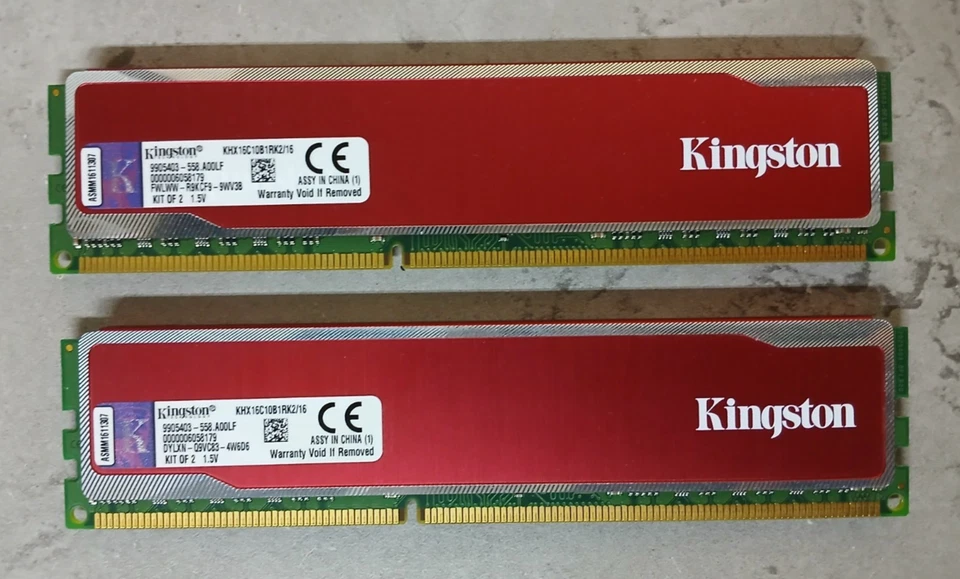 Kingston FURY red UDIMM 16GB Kit, DDR3-1600, CL10, 2R (KHX16C10B1RK2/16) - Bild 1 von 2