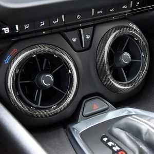 Carbon Fiber Console AC Vent Cover for 2016-2021 Chevrolet Camaro SS ZL1 RS - Picture 1 of 5