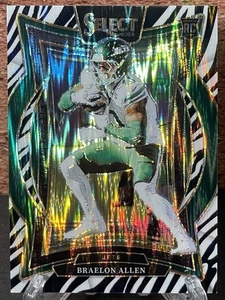 Braelon Allen RC 2024-25 Panini Select Concourse Zebra Estuche Hit SSP Jets - Imagen 1 de 2