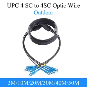 Glasfaserkabel SC auf SC Optical SM 4-adrig Outdoor Glasfaserkabel Patchkabel 3~50m - Bild 1 von 4