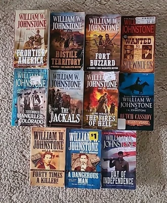 WILLIAM W. & J.A. JOHNSTONE MIXED LOT OF 11 WESTERN PAPERBACK BOOKS - Image 1 of 4