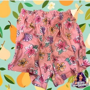 Girls Floral PJ Shorts Bottoms Pajamas Kids Pre Owned - Picture 1 of 1