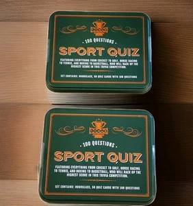  100 Questions Sport Quiz Championship Sport Quiz Game Collectible Tin Box - Picture 1 of 4