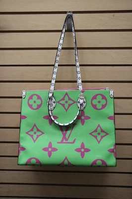 Bolso de Mano Louis Vuitton Rosa Lila Verde Monograma Gigante OnTheGo Multicolor Foto 1 de 4
