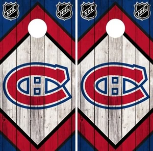 Montreal Canadiens Cornhole Wrap NHL set skin tavolo da gioco decalcomania vinile arte CO303 - Foto 1 di 1