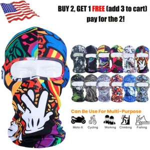 Tactical Balaclava UV Protection Full Face Mask Ski Sun Hood Hat for Men Women - Picture 1 of 55