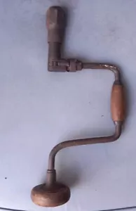 Hand Drill Old Tool Rustic Made(?) - Picture 1 of 3