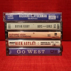 Cassette Tapes Suzanne Vega Bryan Ferry Go West Rick Astley Pop Rock Electronic - Picture 1 of 8