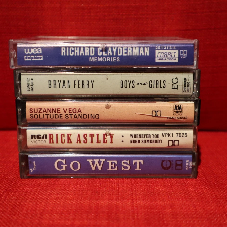 Cassette Tapes Suzanne Vega Bryan Ferry Go West Rick Astley Pop Rock Electronic - Image 1 of 4