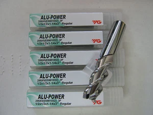 5 piezas 1/2""x1 1/4"" LOCx 3""OAL YG-1 ALU-POWER 3 molino extremo de carburo de flauta - ALUMBRE ""NUEVO"" - Imagen 1 de 2