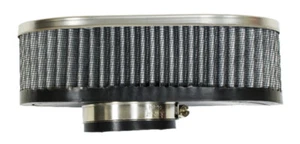 EMPI Oval Gauze Rubber Flange Air Cleaner, Stock Bug Carb, 2" Neck 2-3/4 17-2976 - Picture 1 of 4