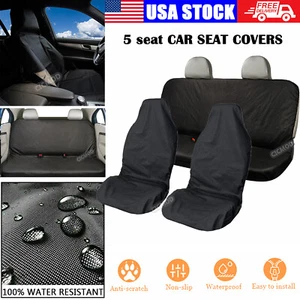 Universal Front Rear Car SUV Seat Cover Truck Full Set Pet Protector Waterproof - Picture 1 of 11