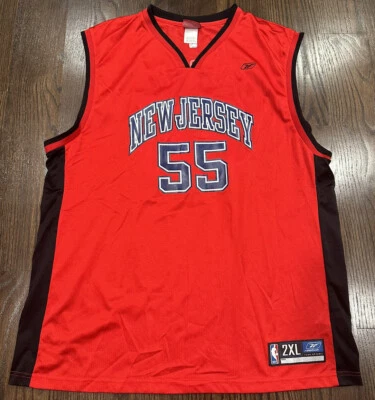 DIKEMBE MUTOMBO NEW JERSEY NETS - REEBOK RED JERSEY SIZE 2XL XXL - Image 1 of 2