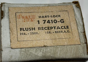 Arrow Hart HART-LOCK 1-7410-G FLUSH RECEPTACLE  20A 250V PACK OF 2 - Picture 1 of 3