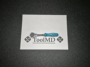 Snap-on Tools USA NEW TEAL 1/4" Hex Hard Grip Swivel Head Bit Ratchet THNFDM72 - Picture 1 of 19